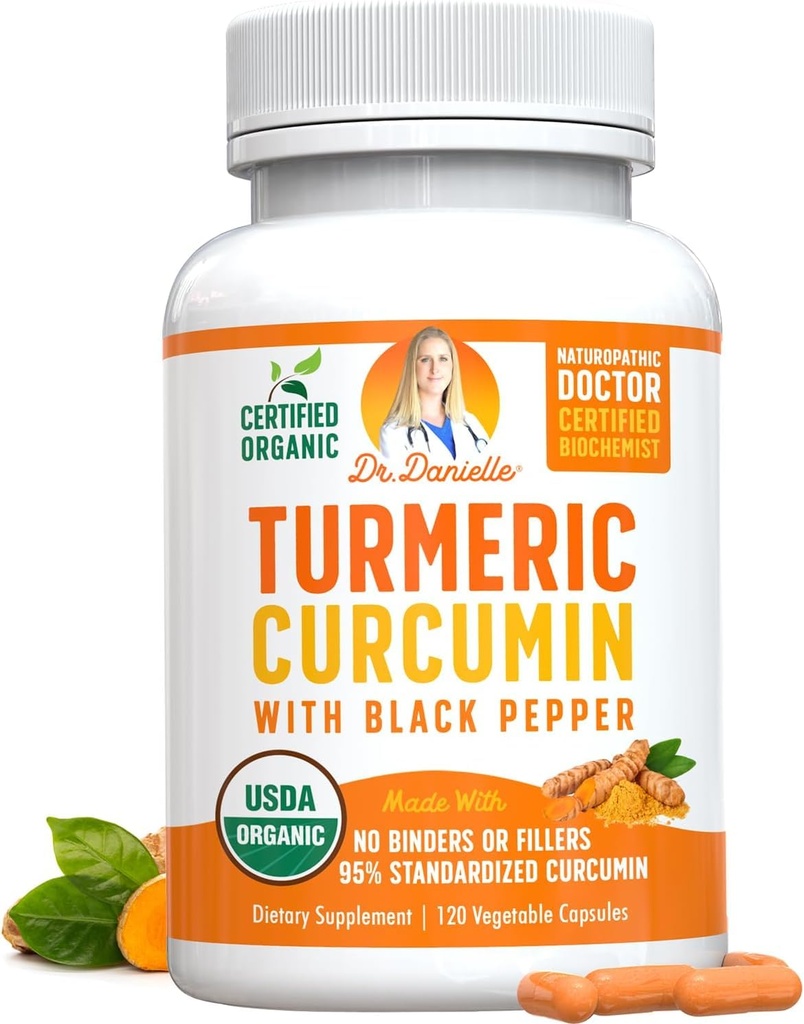 Organiczna kurkumina kurkumina z ekstraktem Black Pepper 2000mg - Wysoka Absorpcja Ultra Potent Supplement - 95% Kurkuminoidy - Wegan, Nie GMO do wspólnego wsparcia - 120 Kapsułki