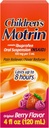 Motrin Oral Suspension Medicine, 100 mg Ibuprofen, Reducer Gorączka dla dzieci i ból Reliever dla drobnych ache & Pains Ze względu na zimno & Flu, Alkohol-wolne, Berry Flavored, 4 fl. oz