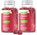 VITEEY Witamina B12 Gummies - Wsparcie Kognitywne i Energy Gummies - Wegan, Żelatyna Free, Gluten Free - 60 Count