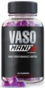 VasoManix Gummies, Vaso Manix Classic Mężczyzna Suplement, Wszystkie Naturalne Formuły dla mężczyzn, Premium Gummy do wsparcia wydajności, Pewność i ogólne zdrowie, Oficjalne opinie (60 Gummies)