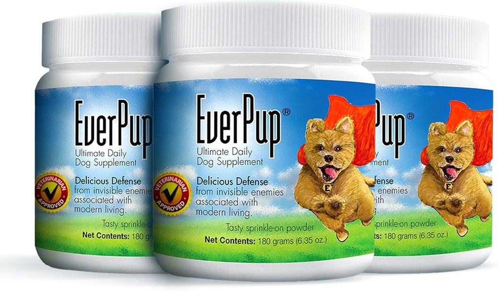 EverPup Multivitamin Dog Supplement - Glukosomina & Apoptogens for Hip & Joint Health + Probiotyki i Prebiotyki z enzymami do trawienia