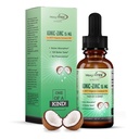Organiczny Cynk Suplementy dla Dzieci, Dorośli - Cynk siarczan - Płynny Cynk Suplement - Czysty Jonowy Cynk Krople w oleju kokosowym dla wsparcia immunologicznego, Skóra - NO Konserwanty & Wielki smak - 100 Wegan Słupki