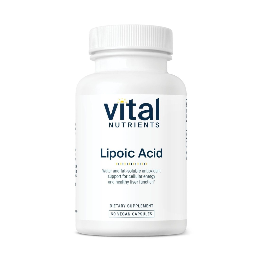 Vital Nutrigents Lipoic Acid Acidum 124; 300mg Alpha- Lipoic Acid Antioksydant Acidum 124; ALA Supplement for Healthy Metabolity and Energy Acidents 124; gluten, Dairy, Soy Free Acident 124; Non-GMO Acident 124; 60 Kapsułki