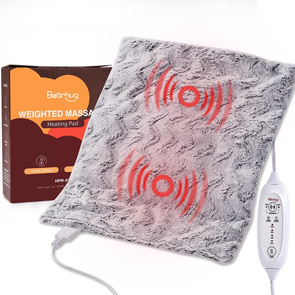 Uścisk elektryczny Ogrzewanie Pad ciepły Podgrzewany Pad Relieve Aches i Pains, Ciepła kojąca dla relaksacji i ulgi bólowej (Dreamy Milky Way, 20 "x 24" z masowaniem)