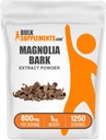 BulkSupplements.com Magnolia Bark Extract Powder - Magnolia Officinalis, Magnolia Bark Supplement, Magnolia Extract - Gluten Free, 800mg per Serving, 1kg (2,2 kg) (opakowanie po 1)