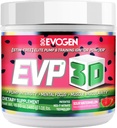 Evogen EVP 3D - Proch do wstępnego treningu bez Stim dla mężczyzn i kobiet 124; Wolny od cukru Nie Stim Precuting z Beta Alanine i Creaine for Energy & Pompa 124; Sour Arbuz 124; 40 Służenie