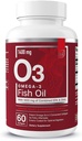 Esencyjne elementy Omega-3 Fish Oil Supplement with EPA & DHA Acids 124; Kwasy tłuszczowe dla immunologicznego, Heart & Cognitive Support 124; 60 Softgels