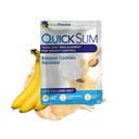 Quick Slim Wysoka masa ciała Shakes dla kobiet i mężczyzn, Kompletny proszek do zastępowania posiłków, niskokaloryczne shakes diet, przerywany post, Keto, Gluten Free (1 porcja, Banana Cookies)