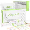 Vitalic D, 3- Day Cleanse Program & Gut Health Support 124; Plant- Detox w proszku do resetu, lekkiego uczucia & Codzienne Wellness 124; Aromat jabłkowy