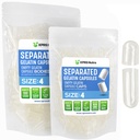 XPRS Nutra Żelatyna Rozmiar 4 Kapsułki rozdzielone - 100 Hrabia Clear Small Puste Kapsułki Rozdzielone w Torbach - DIE Napełniane Pigułki - Rozmiar 4 Gel Do- It- Yourself Witamina i Suplement Wypełnianie
