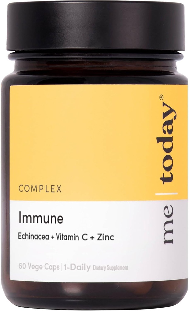 mnie dzisiaj Immune Supplement Supplement dla dorosłych - Echinacea, Witamina C z cynku i witaminy D3 dla Codzienne Wzmacniacz układu immunologicznego, Wellness i obrony, Wegetarianin, 60 Służenia
