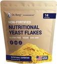 Dr Berg Premium Nutritional Yeast Flakes - Pyszne niewzmocnione Nutritional Yeast z naturalnie zapakowane witaminy B - 8oz