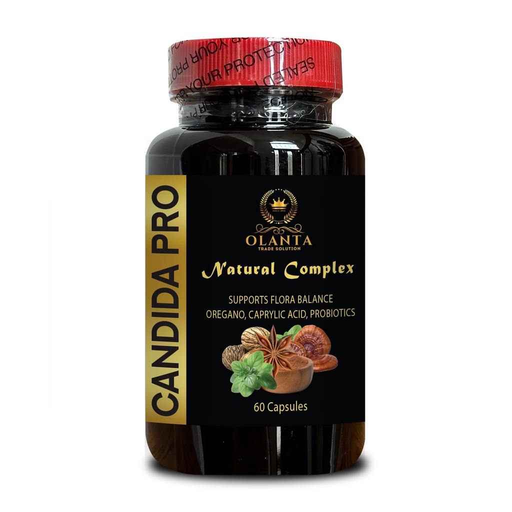 Candida PRO Complex - Mushroom Reishi, Black Walnut, Intestinal Health & Immune Support, Candida Complex, Candida Cleanse, Botanical Gut Support - 1 butelka