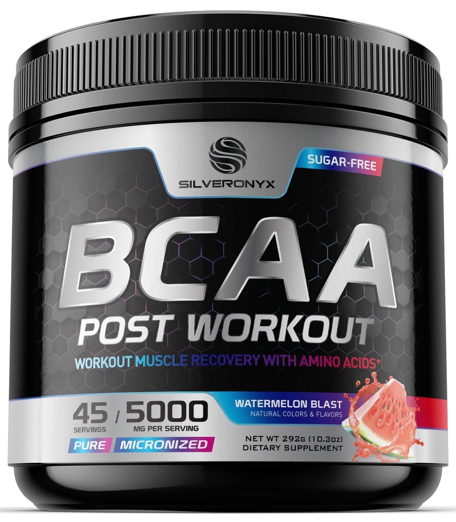 Post Workout Recovery Proszek z BCAA - Ekstra Siła Odzyskiwanie mięśni Napoje Mix L- Glutamina & Amino Kwasy - Cukier wolny po treningu Hydration Proszek Suplement - Arbuz Blast - 45 Służenie