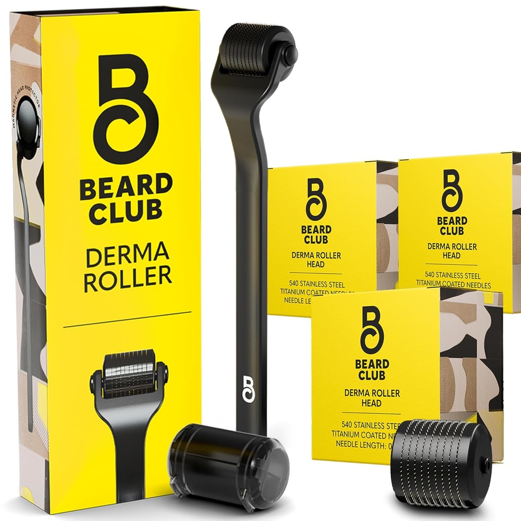 The Beard Club Derma Roller, 3- Pack głowic zamiennych - Beard Roller z Derma Roller Replacement Heads