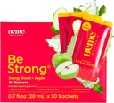 BeMe Witamina B12 Liquid Shot, BeStrong - Witamina B 12 Picie Liquid Supplement Wspiera Energy Boost, Focus, & Concentration - Guarana, Tauryna, & Suplementy Kolagenowe Promowanie Odzyskiwania (30 Sachets)
