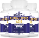 Liposomal Alpha Lipoic Acid 1600mg per Serving, ALA Supplement for Antioksydant Health, Energy and Metabolism- gluten Free & Non GMO 180 kapsułki