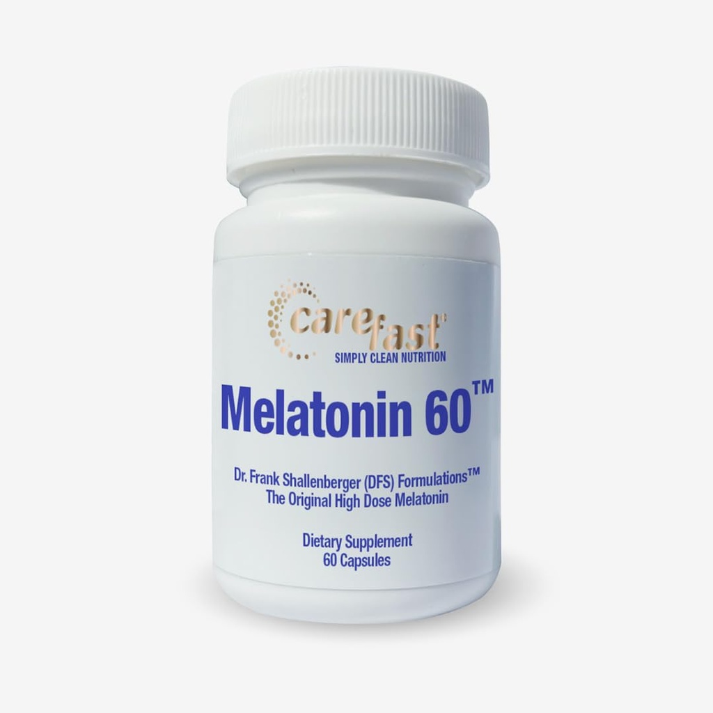 Czyste Melatonina 60mg w dawce 124; 60 Wysoka dawka w postaci kapsułek w dawce 124; Naturalna pomoc na sen w dawce 124; Non- Habit Forming w dawce 124; Holistic Wellness