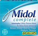 Midol Kompletne Gelcaps, 24- liczenie Pudełka (Opakowanie po 4), Opakowanie może Wary