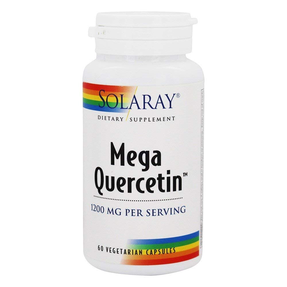 Solaray Mega Quercetin, Zdrowe Sinus & Immune Support & AMPK Activator, Rutin, Hesperidin & Bromelain, 60 VegCaps