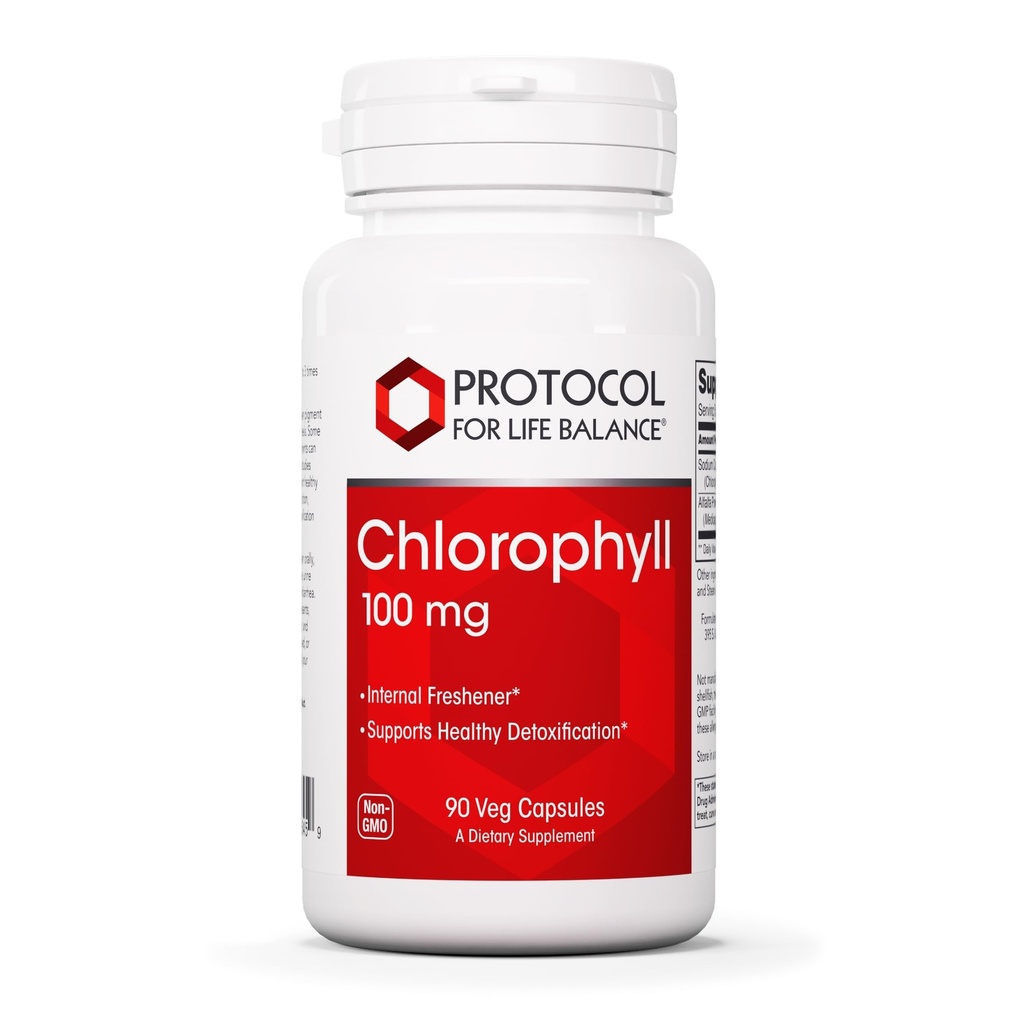 Protokół Chlorofil - Pomaga Detox Cleanse, Wątroba Funkcje & Deodorant wewnętrzny * - Non-GMO & Soy Free - 90 Kapsułki Veg