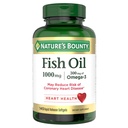 Nature 's Bounty Fish Oil, Wspiera zdrowie serca, 1000mg, Szybkie uwalnianie Softgels, 145 Ct
