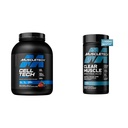 MuscleTech Cell- Tech Creatine Proszek & Przezroczyste suplementy HMB, Muscle Builder & Recovery Drink dla mężczyzn i kobiet, 6 funtów Proszek & 42 Softgels