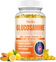Glukozamina Chondroitin Gummie MSM 1500mg - Joint Support Supplement with Turmeric, Boswellia, Witamina D3, Kwas hialuronowy, Przeciwutleniacz, Wsparcie immunologiczne dla dorosłych, Mężczyźni i Kobiety Wegan, 60 Gummies
