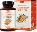 ULTHMOK Premium Sea Buckthorn Seed Oil, 100% Seed Oil, 100 Softgels & 100 × 500mg, Non-GMO, Gluten Free.