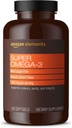 Elementy Super Omega-3, EPA & DHA Omega-3 kwasy tłuszczowe (1280 mg na jedną porcję, 2 softgele), Natural Lemon Flavor, 120 Liczba (Opakowania mogą się różnić)