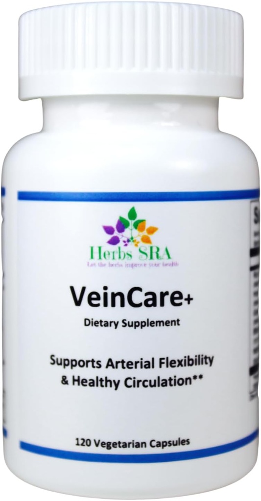 VeinCare Herbal Supplement - Naturalne wsparcie dla zdrowych Veins - Rutin, Kasztan konny, Nasiona winorośli, Bilberry, Nattokinase - Promotes Optimal Vein Function