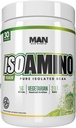 MAN Sports ISO Amino Pure Isolated BCAA Proszek 270 Grams - Mountain Mist - Wegetariański Formuła 2: 1: 1 Stosunek - Składniki naturalne - No Fillers, No Sztuczne kolory - Lean Muscle Building Supplement