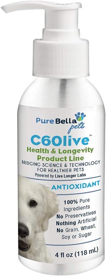 Pure Bella Zwierzęta domowe C60 Przeciwutleniacz dla dużych psów Rasa 4oz