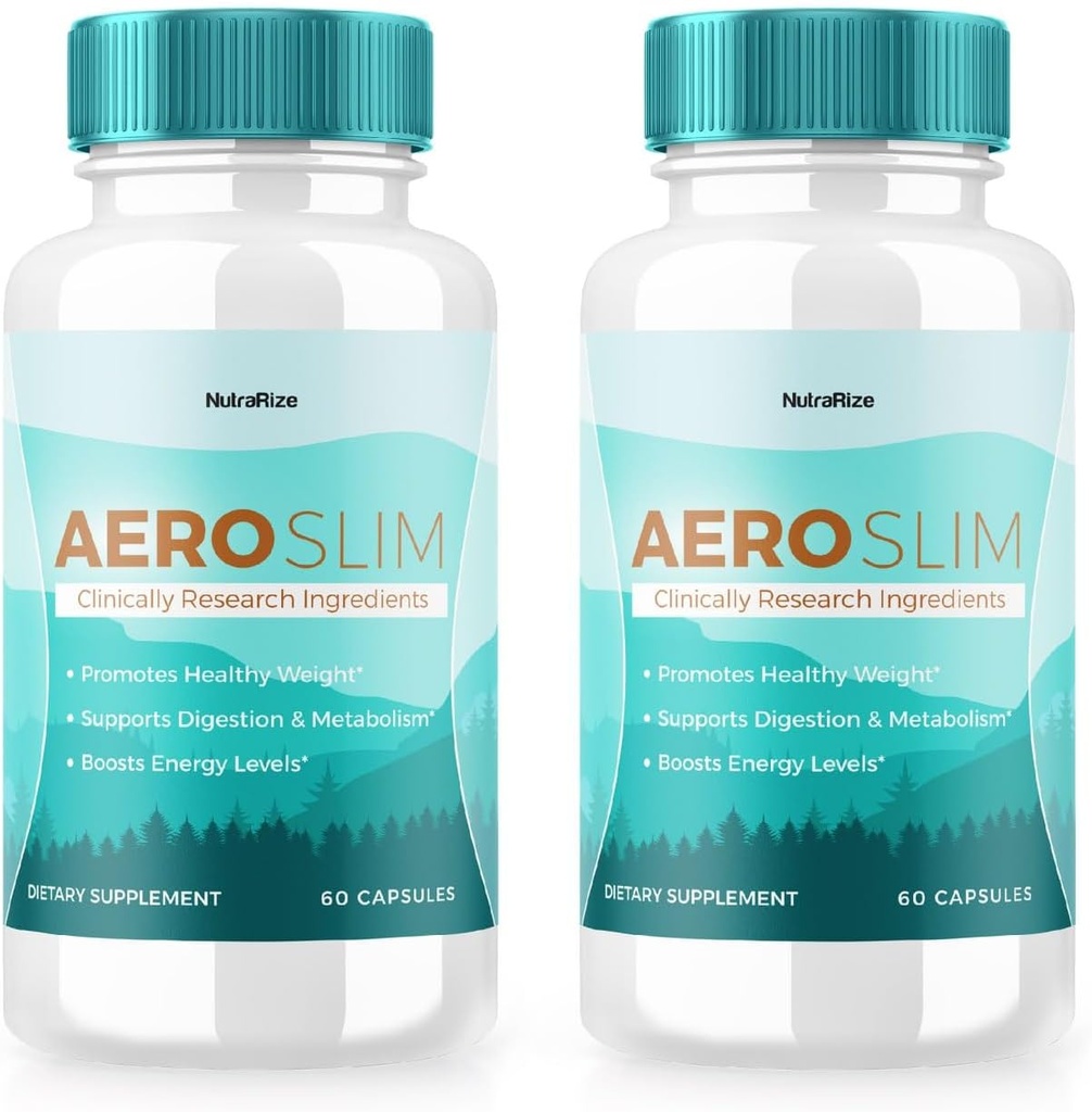 (2 Pack) AeroSlim kapsułki - AeroSlim Dietetyczny Suplement do Zaawansowanego Zdrowia Wagi, Maksymalna moc All- Naturalne pigułki do targeting Belly Fat, Weight Management Formula, Aero Slim (120 kapsułki)