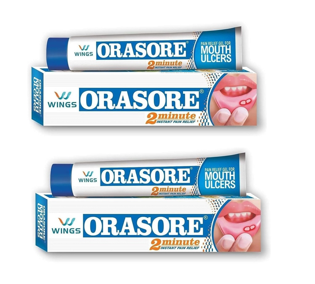 (Opakowanie po 2) Orasore Mouth Ulcer Relief Gel (12gm Each) - przez farmaceutyczne