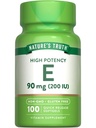 Nature 's Truth Witamina E Softgels 124; 200 IU 124; 100 Softgeli 124; Non-GMO & Gluten
