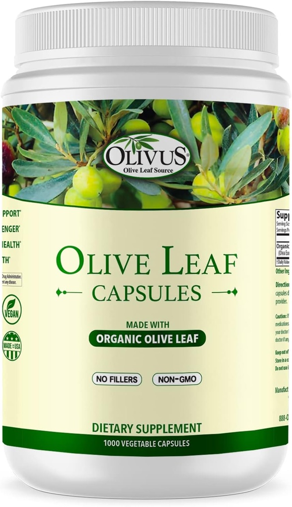 Olive Leaf kapsułki luzem 1000 Ct - 550 mg kapsułki roślinne - czysty organiczny liść oliwkowy proszek bez wypełniaczy - immunologiczny suplement przeciwutleniający