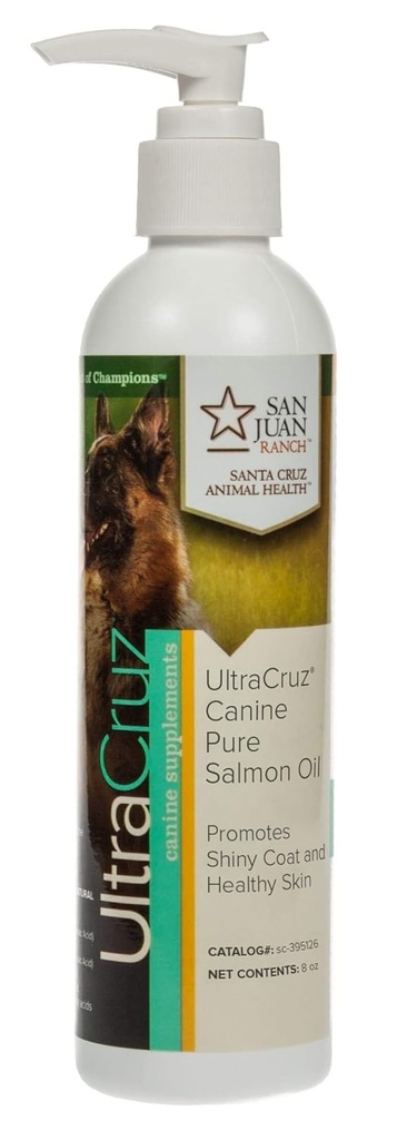 UltraCruz - sc- 395126 Canine Pure Salmon Oil Supplement for Dogs, 8 oz