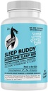 Sleep Buddy Nighttime Sleep Aid - Kapsułki wegańskie z Melatonin, GABA, L -Tryptofan, Ashwagandha & Lemon Balm - Non-Habit Forming, Plant- Based Sleep Support - 60 Count (30 Służenia)