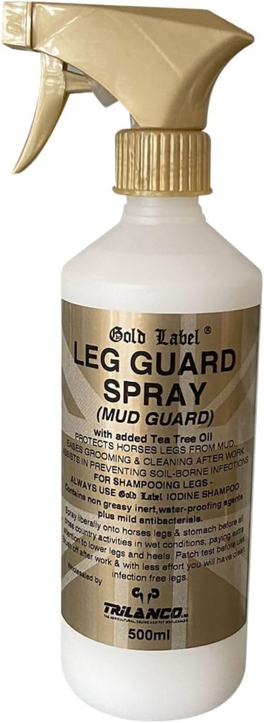 Spray Gwardii Nogi, Dla koni, Etykieta złota, Zapobiega warunków związanych z błotem, 500 ml Spray
