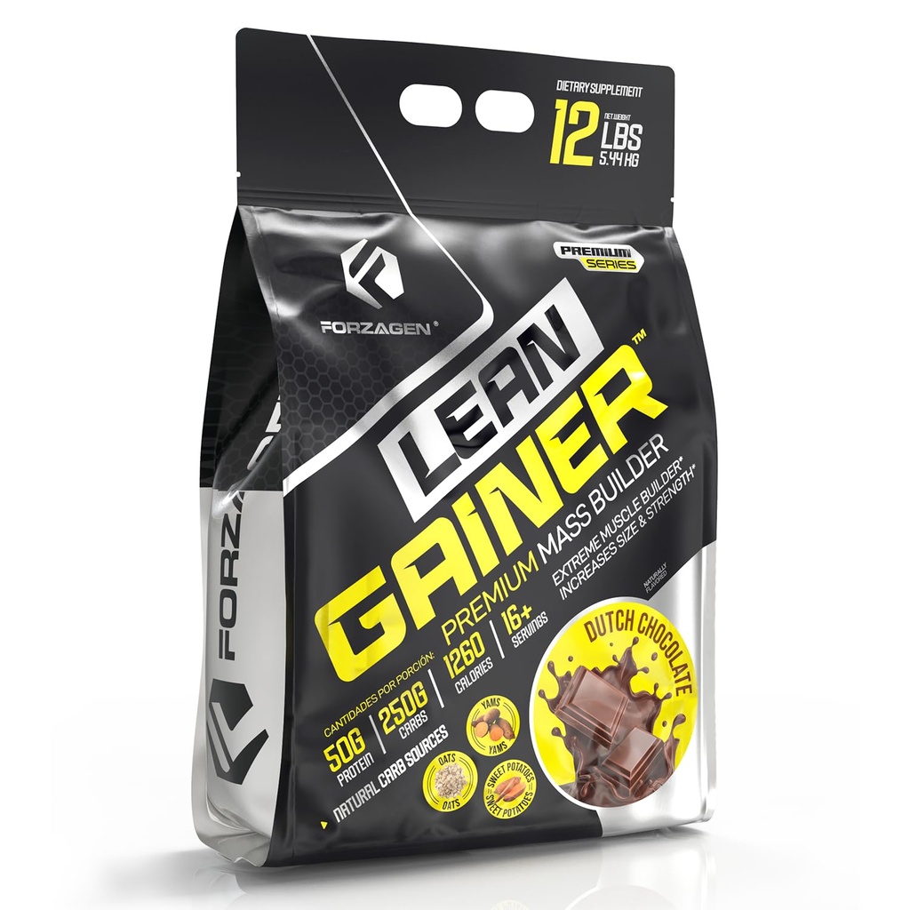 Forzagen Lean Gainer Premium Builder Mass Builder 124; Mass Gainer Protein Powder dla mężczyzn i kobiet 124; Wysokie Calorie Protein, Weight Gain, Luzem, Muscle Building Supplement Equipment 124; Holenderska czekolada, 12 funtów. (16 + Służenie)