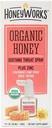 HoneyWorks Adult Throat Spray for Sore Throat Relief, 1 Oz, Soothing Non-GMO USDA Organic Dark Honey + Cynk, Fast- Acting Relief, Wiek 12 Lat +