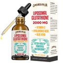 Liposomal Glutathione Liquid 2000MG - Suplement do detoksykacji przeciwutleniaczy dla kobiet i mężczyzn, Obrona starzenia, Funkcja wątroby i energii, z kwasem hialuronowym + Aloe Vera + Witamina C, Natural & Vegan, 2 FL.OZ