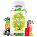 Suplement potasu Magnezu Gummie, Gummie potasu dla dorosłych Dzieci, Wysoka Absorpcja Magnezu Glicynian dla Choroby Nogi i immunologiczne, Bez cukru, Wegańskie mieszane aromaty, 60 Hrabia