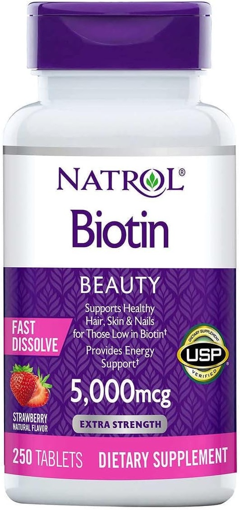 Biotin 5000 µg., 250 tabletek szybko rozpuszczających