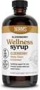 Norm 's Farms Wellness Black Elderberry Syrop z miodem, cynamonem i goździkami - Made in USA, Natural Immune Support, No Alcohol or Fillers, Gluten- Free, Non-GMO, Wegan, Czysty Sok Elderberry Syrop - 8 Oz