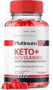 Rize laboratoria Platinum Keto AVC Gummies dla zaawansowanej utraty wagi, Suplement dla maksymalnej siły Gomitas (60 Gummies)