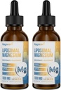 Wysoka wytrzymałość Krople magnezowe liposomalne, łatwo wchłaniane Chelatowane Formy Bisglicinatu magnezu i Glukonian magnezu, 60ML Lemon aromatyczne krople płynne